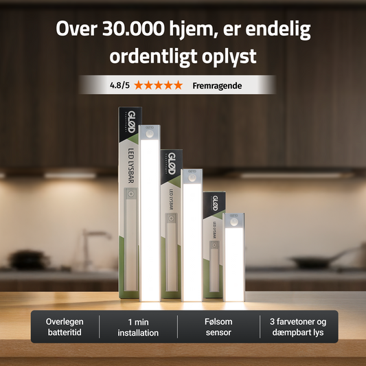 Glød LED lysbar