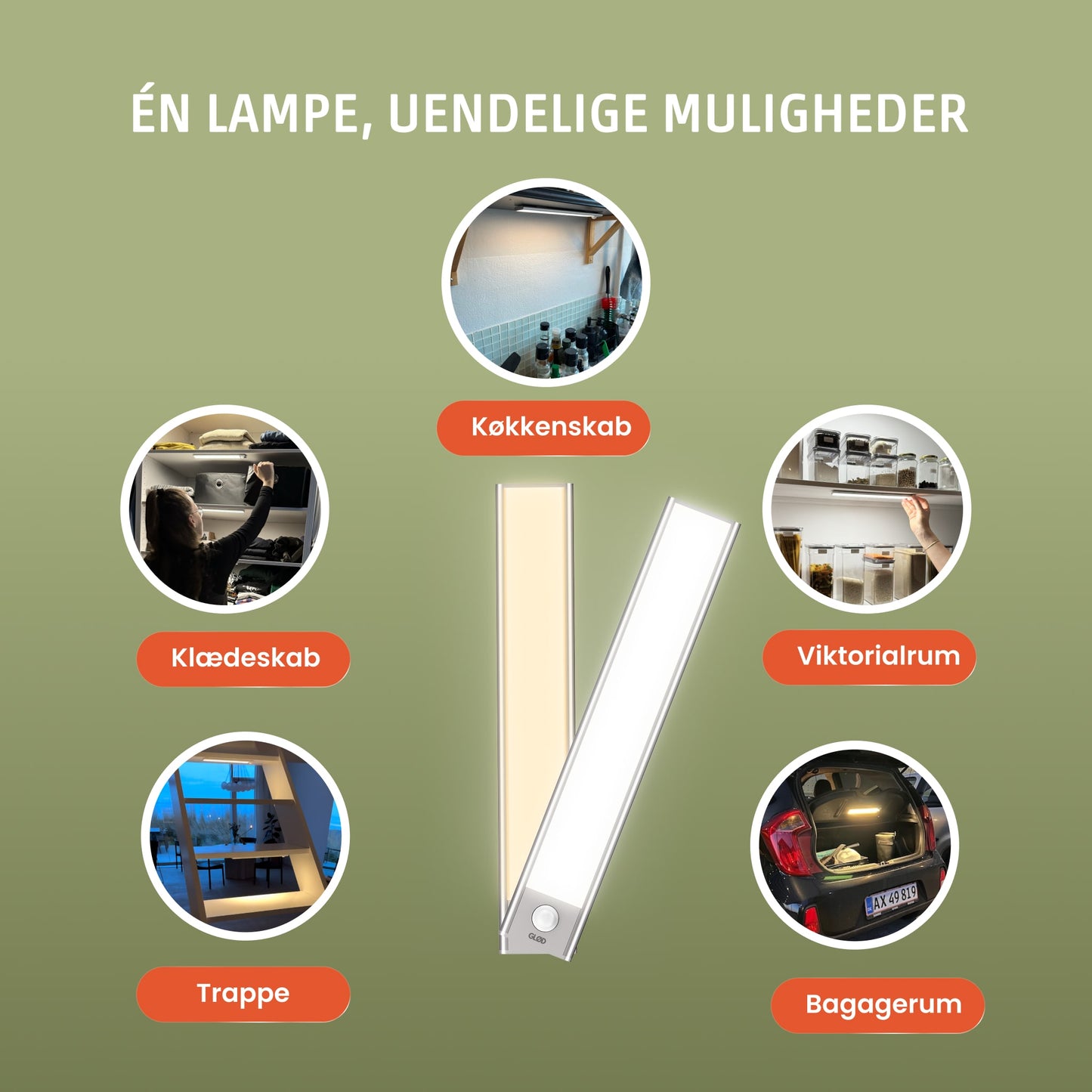 Glød LED lysbar
