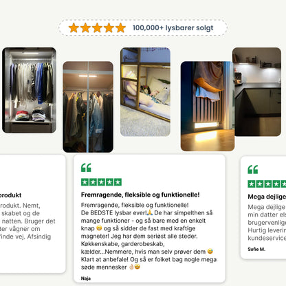 Garderobelys med sensor